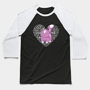 Kitty Is My Valentine Baseball T-Shirt